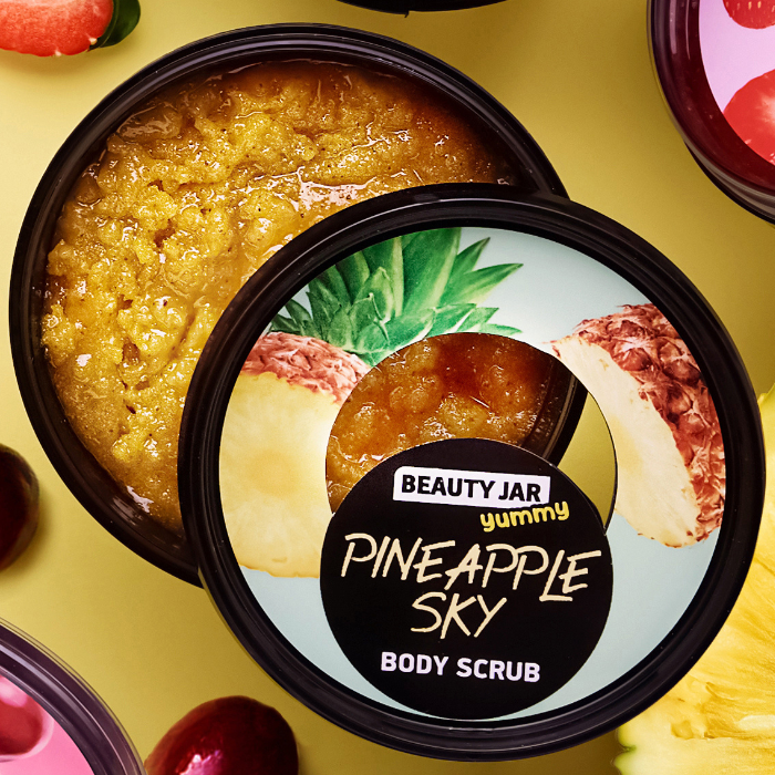 beauty jar yummy pineapple sky polishing body scrub
