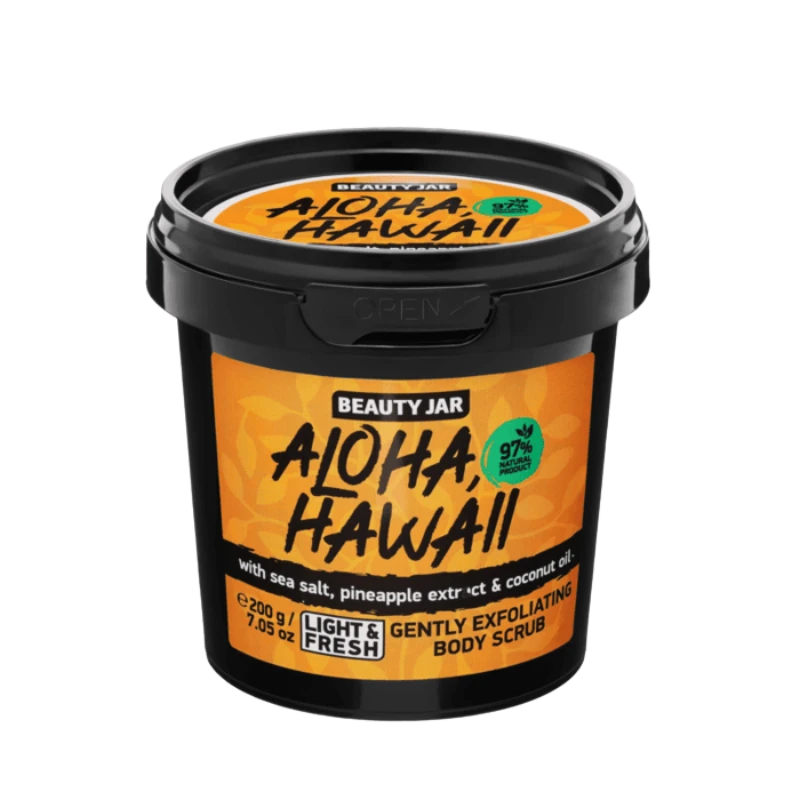 beauty jar aloha, hawaii gently exfoliating body scrub 200g