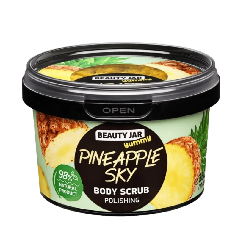 beauty jar yummy pineapple sky polishing body scrub 360g