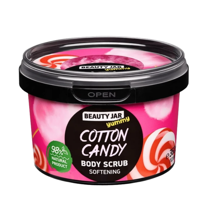 beauty jar yummy cotton candy softening body scrub 360g
