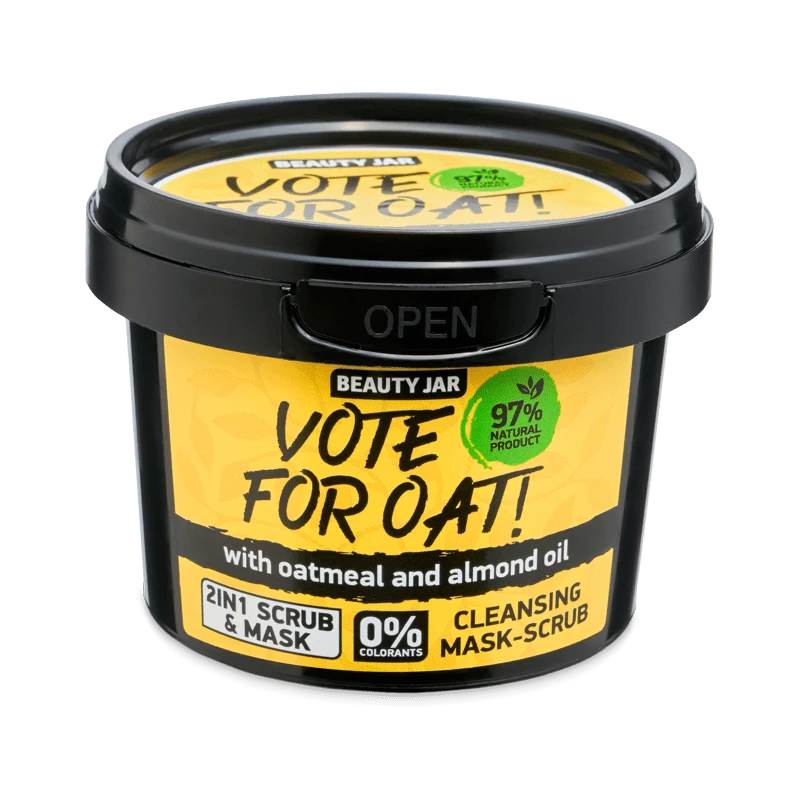 beauty jar vote for oat! cleansing mask scrub 100g