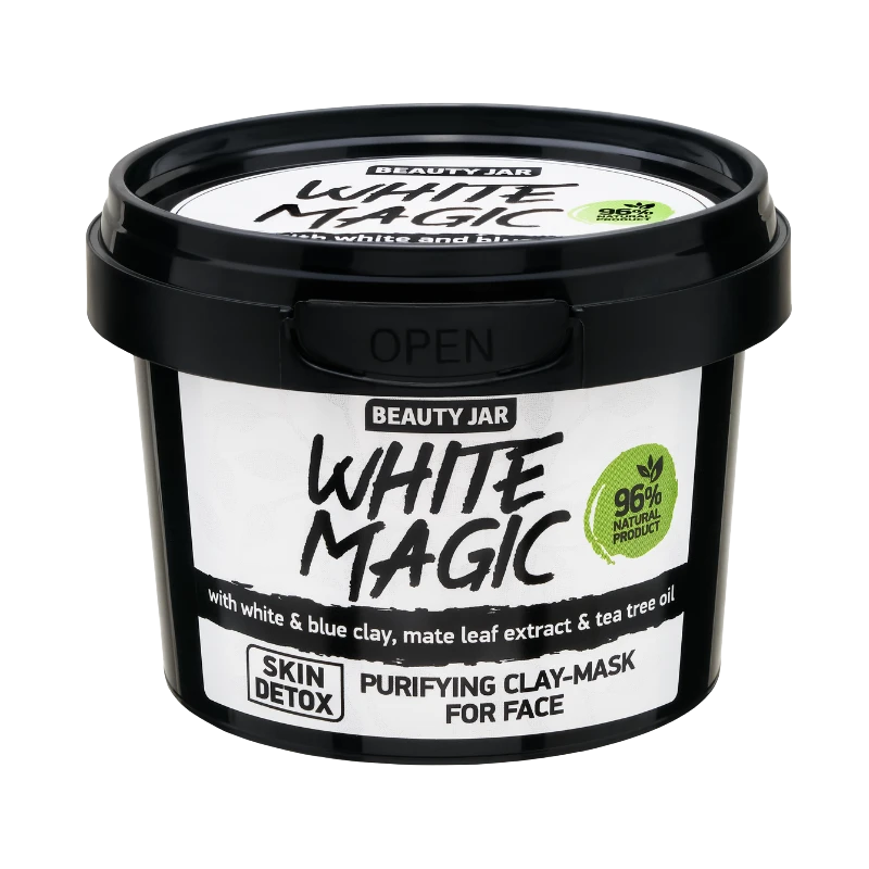 beauty jar white magic purifying clay mask for face 140g
