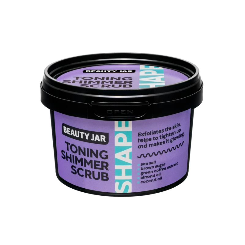 beauty jar shape toning shimmer scrub 360g