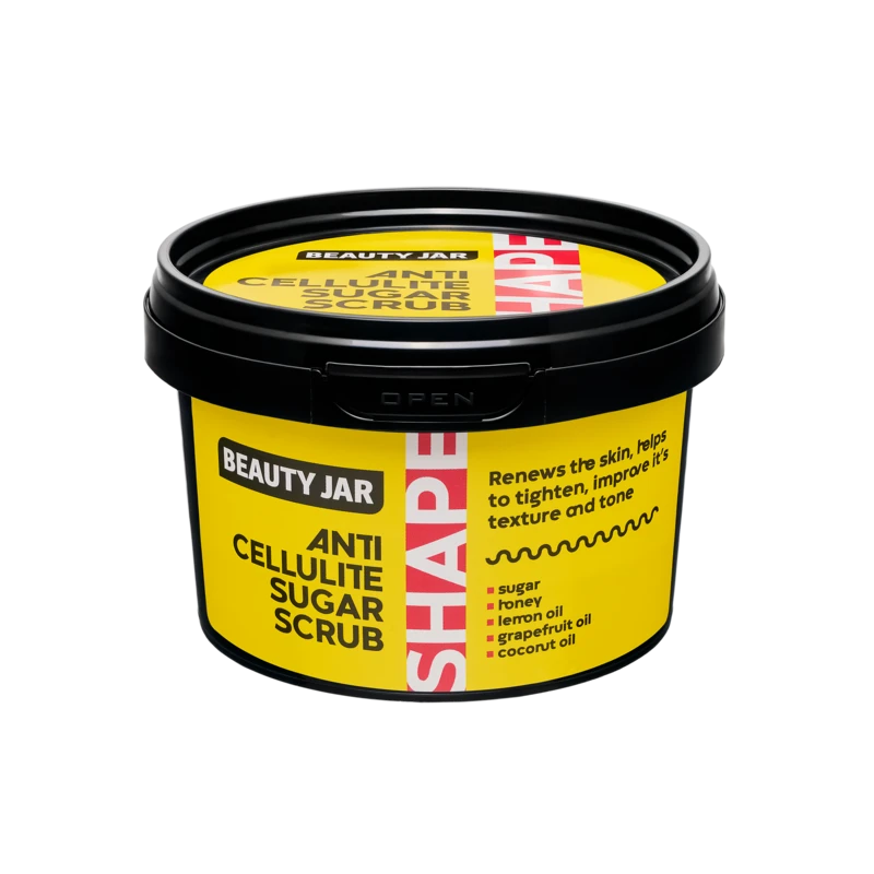 beauty jar shape anti cellulite sugar scrub 250g