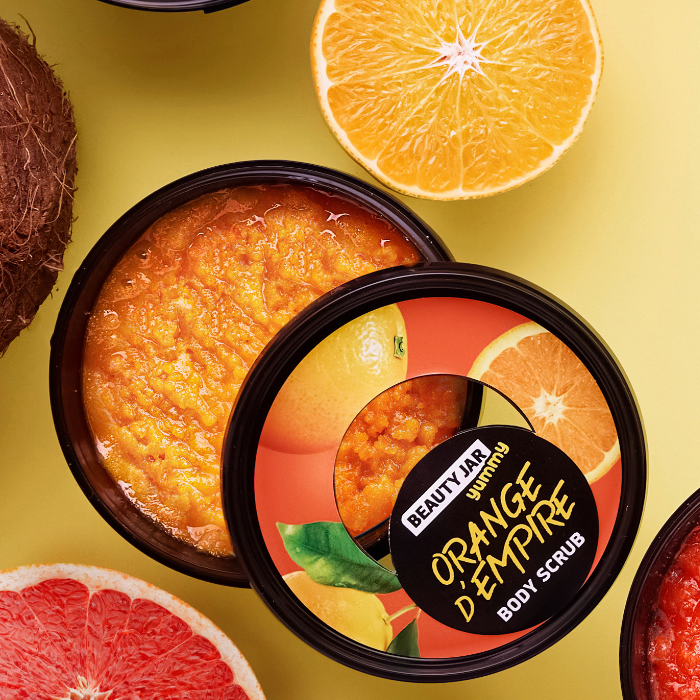 beauty jar yummy orange d’empire toning body scrub