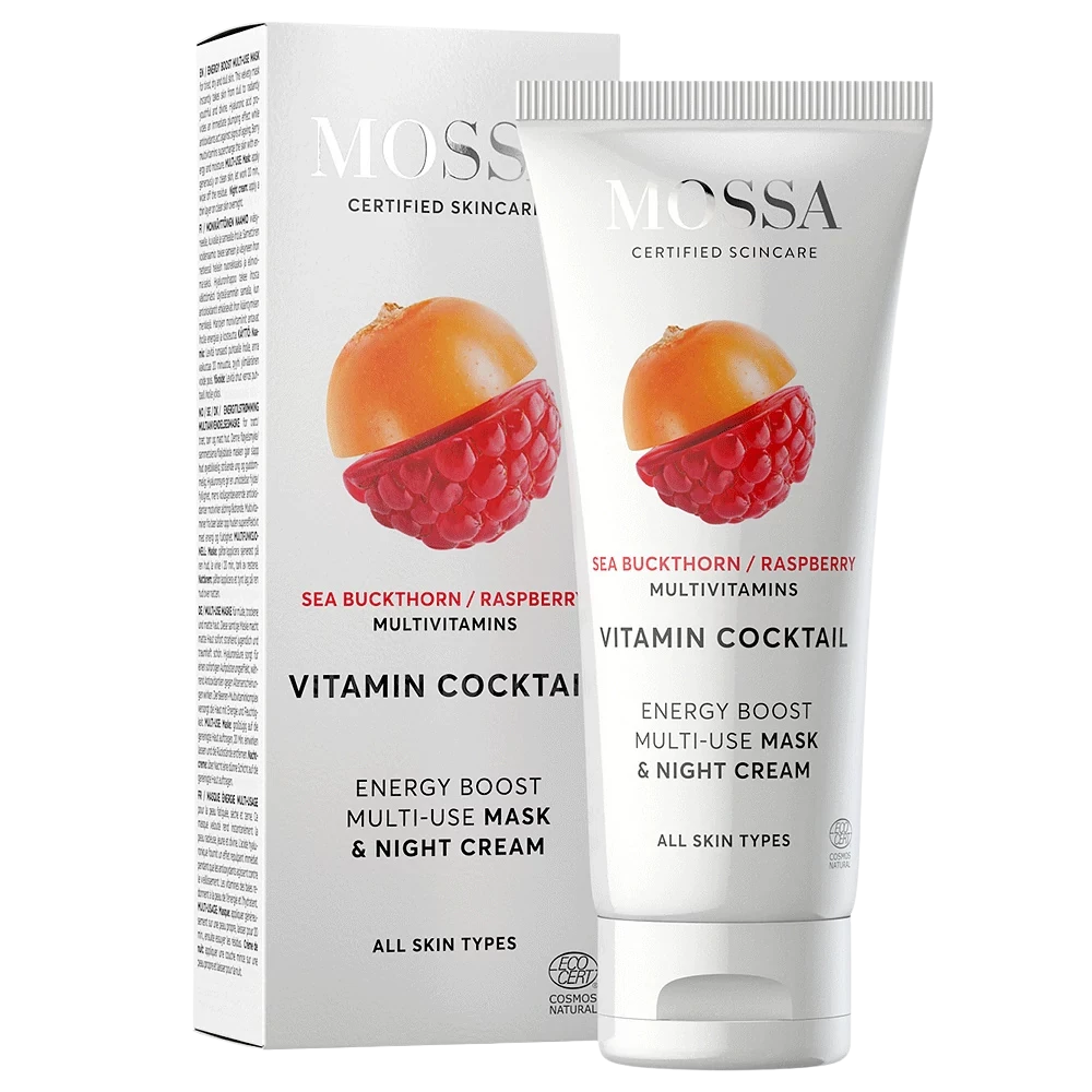 mossa vitamin cocktail energy boost multi use mask/night cream 60ml