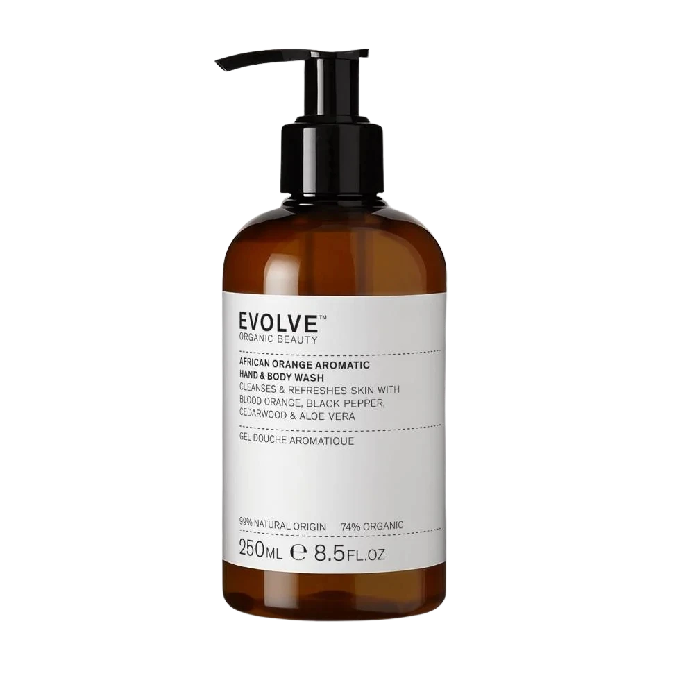 evolve african orange aromatic hand & body wash 250ml