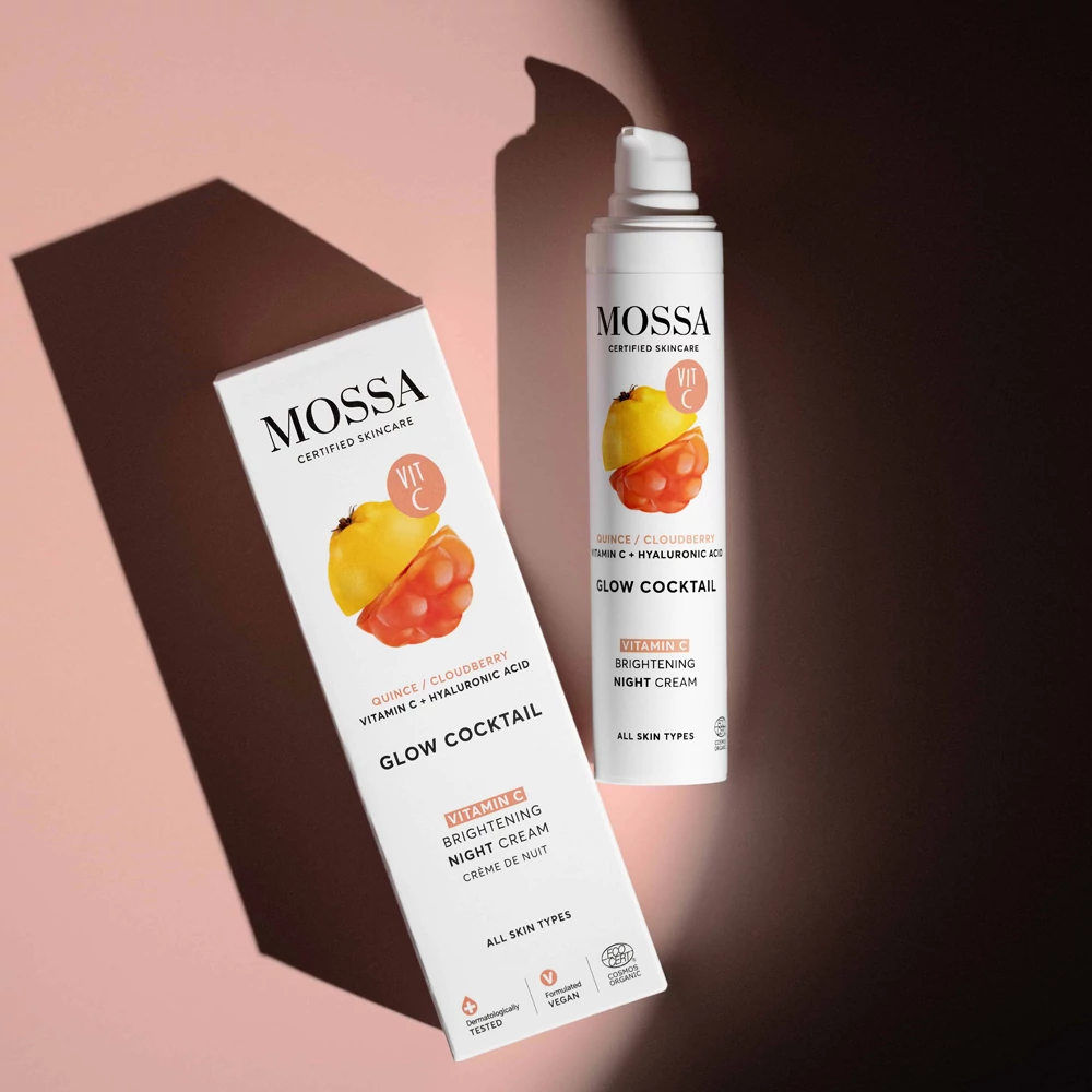 mossa glow cocktail vitamin c brightening night cream