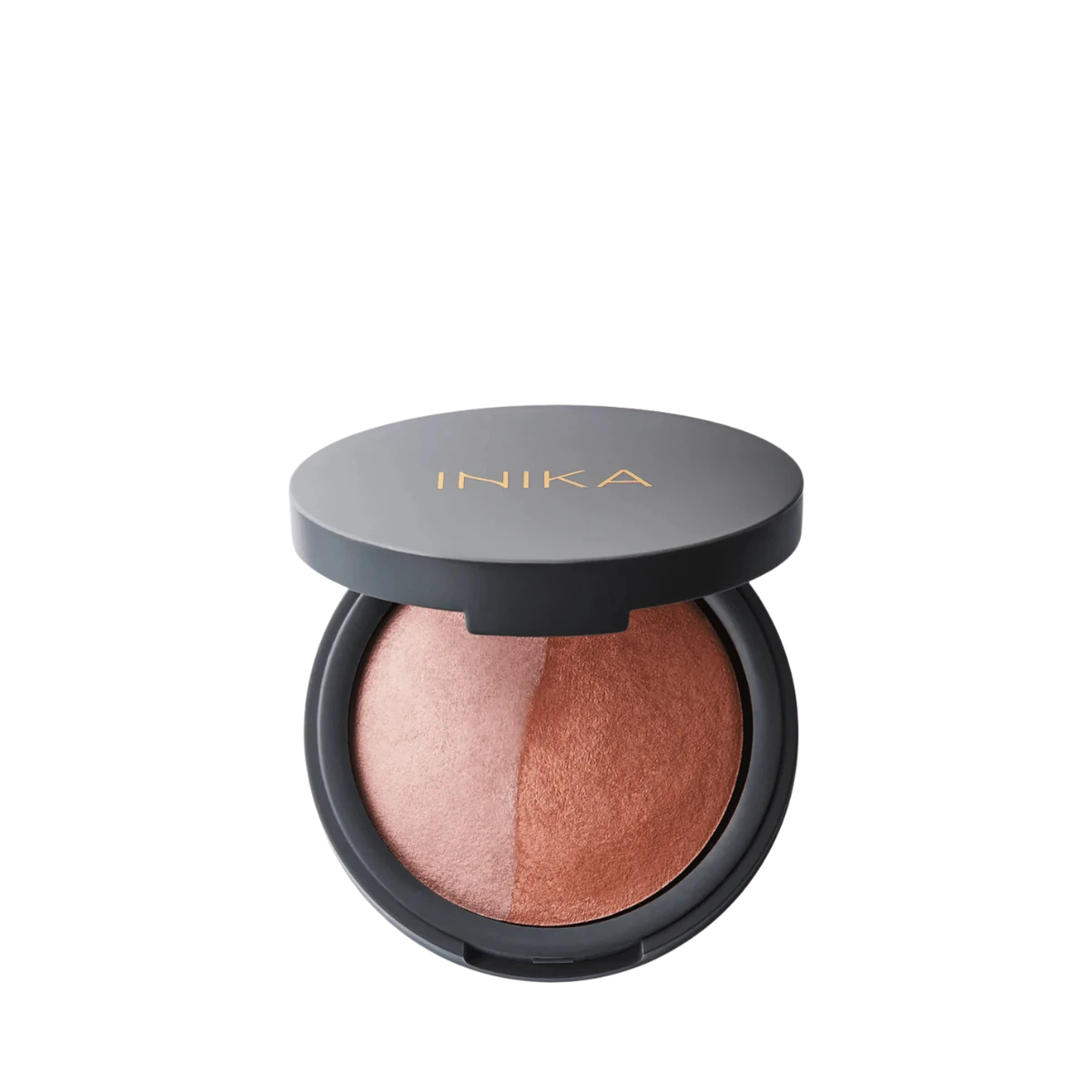 inika organic mineral baked blush duo 6.5g, pink tickle