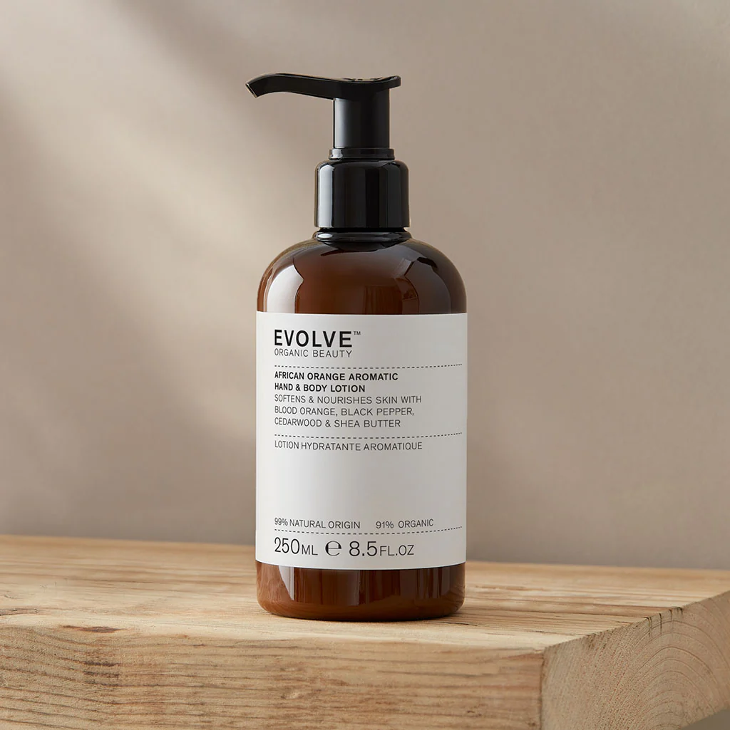 evolve african orange aromatic hand & body lotion