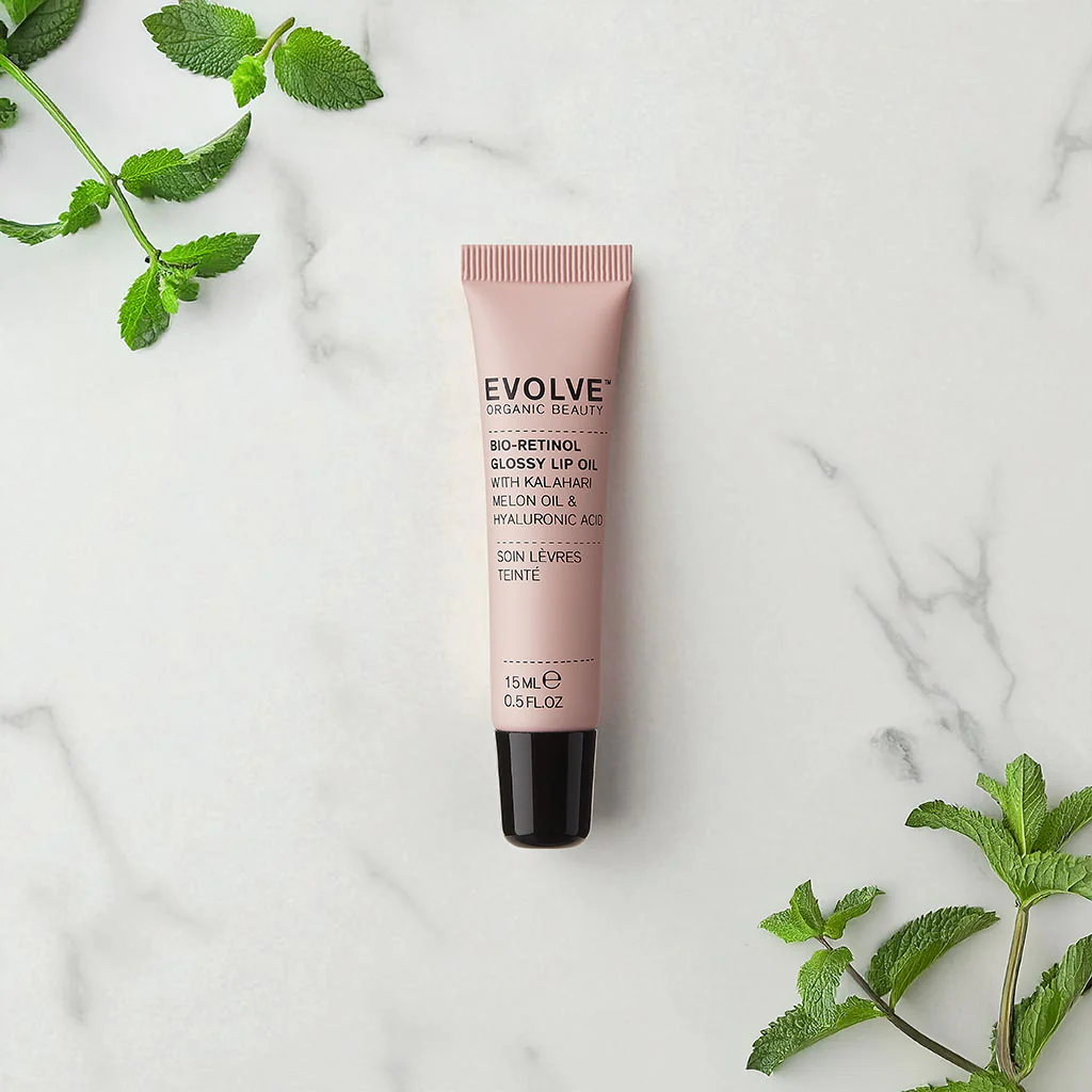 evolve bio retinol glossy lip oil