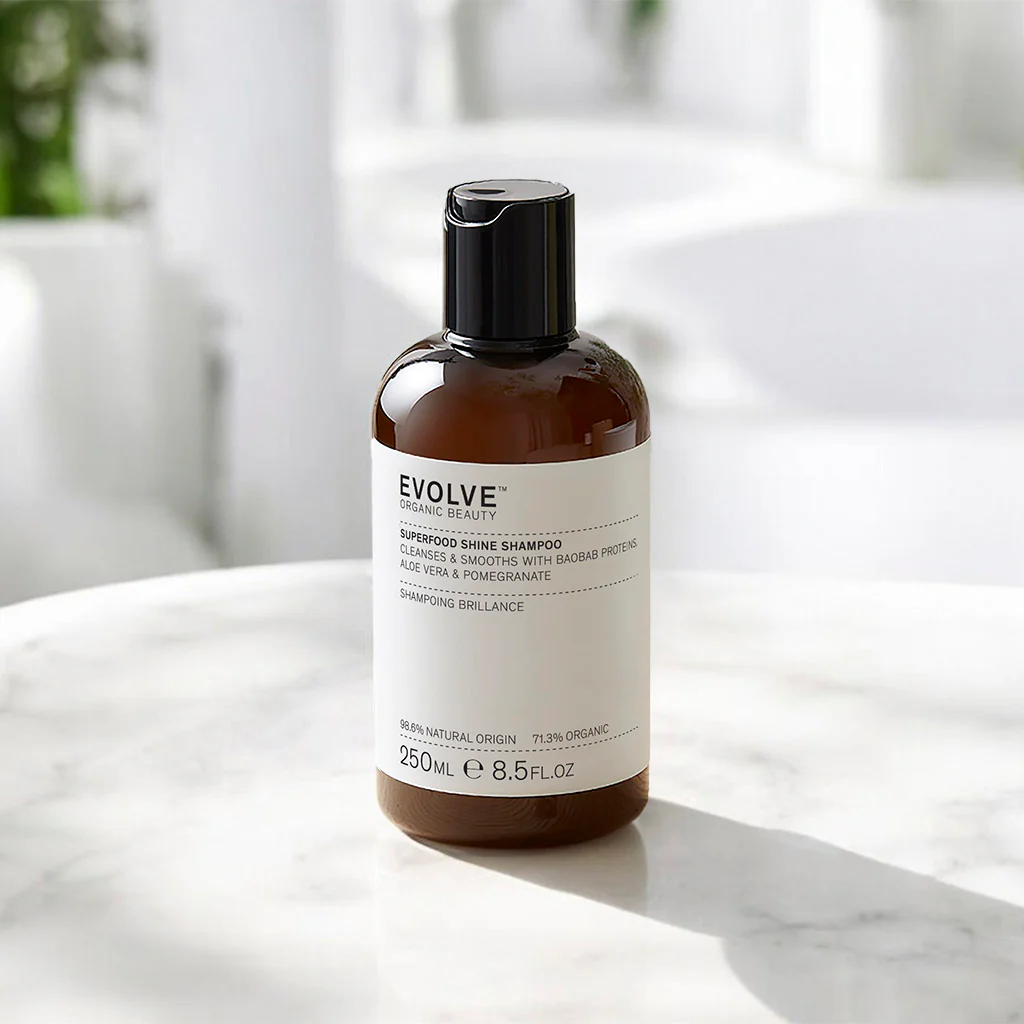 evolve superfood shine natural shampoo