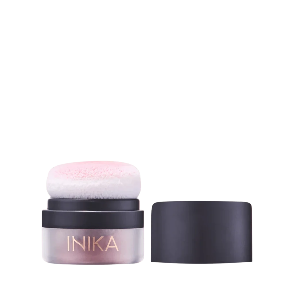 inika organic mineral blush puff pot (rosy glow) 3g