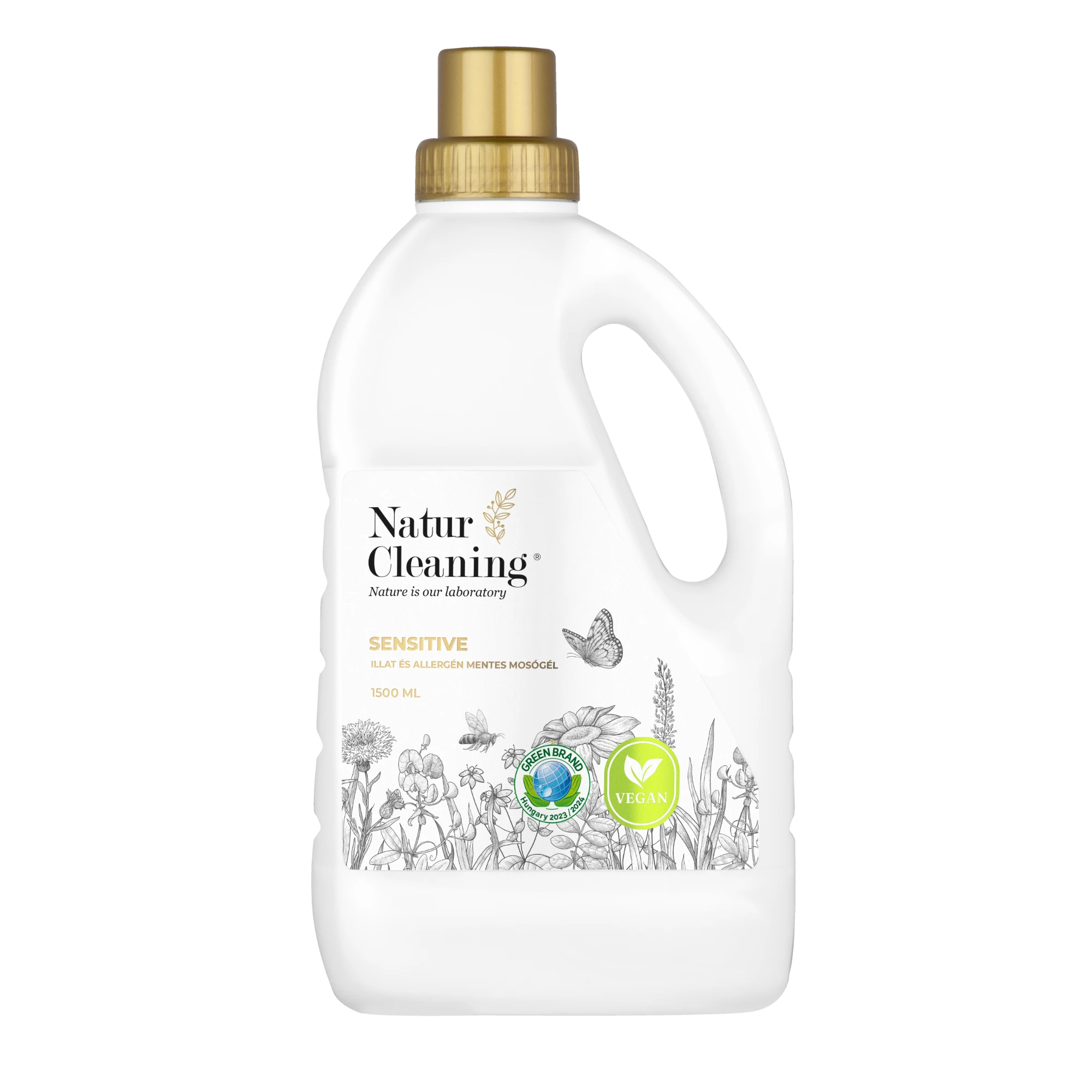 naturcleaning sensitive illat, és allergénmentes mosógél 1.5l