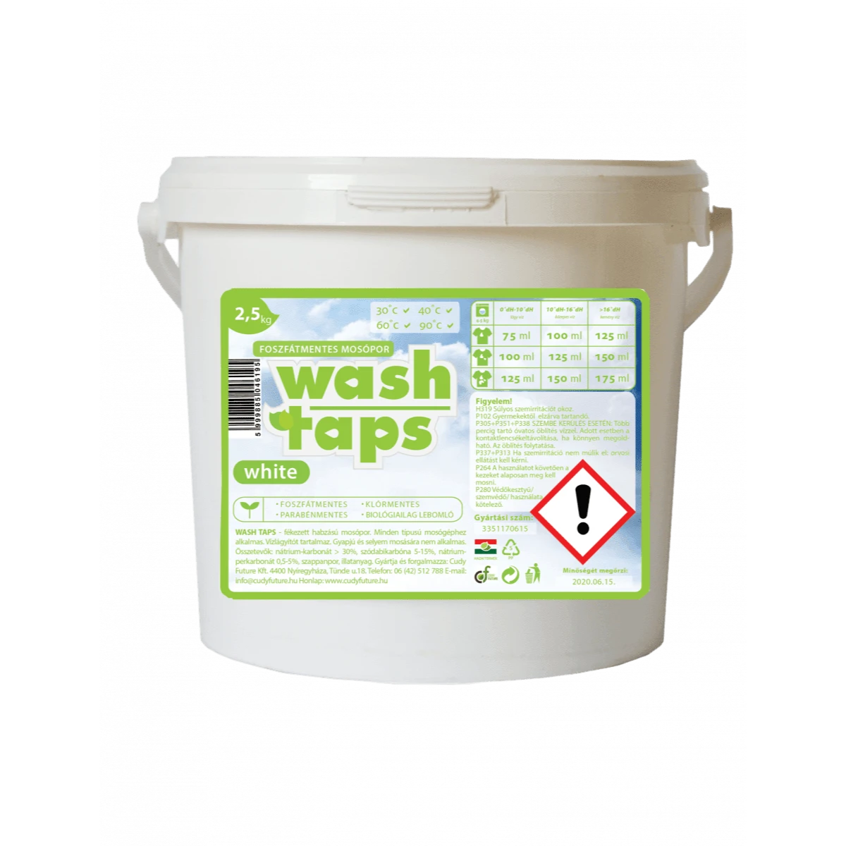 naturcleaning wash taps mosópor white 2.5kg