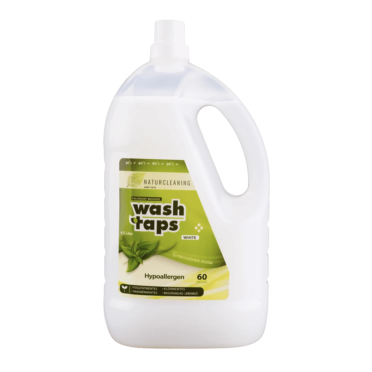 naturcleaning wash taps white hipoallergén mosógél 4.5l