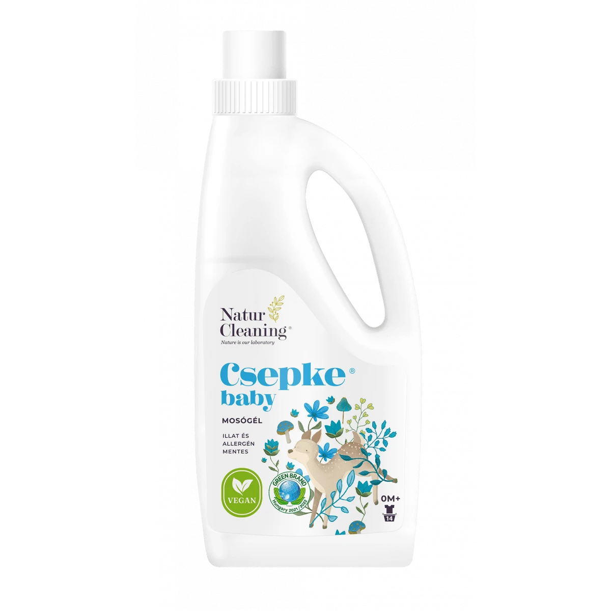 naturcleaning csepke baby allergénmentes mosógél 0m+ 1l