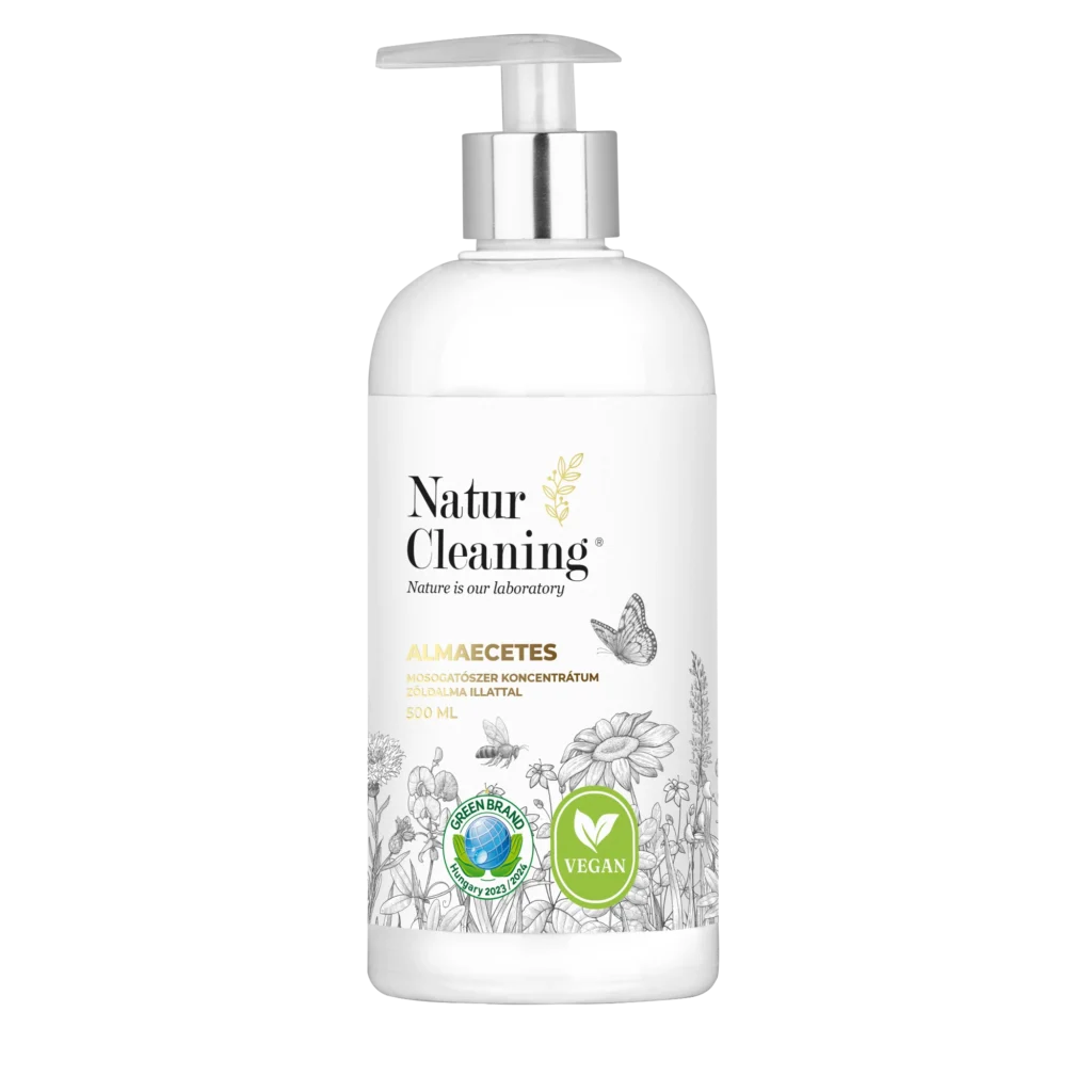 naturcleaning mosogatószer koncentrátum almaecetes zöldalma illattal 500ml (pumpás)