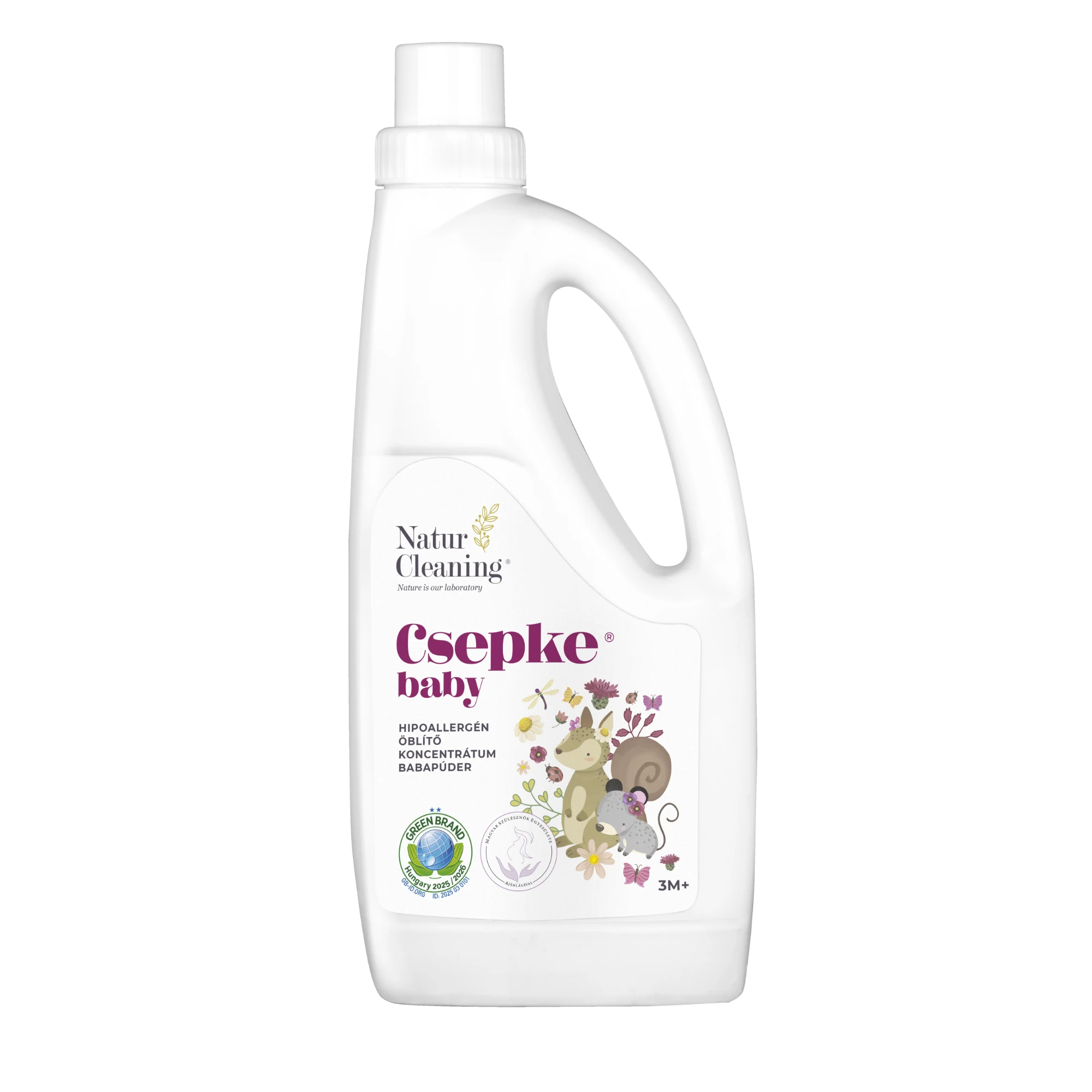 naturcleaning csepke baby hipoallergén Öblítő babapúder 3m+ 1l