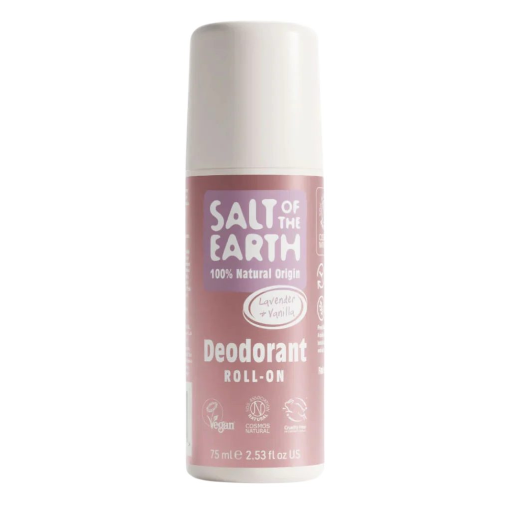 salt of the earth natural roll on deodorant 75ml, levendula & vanília