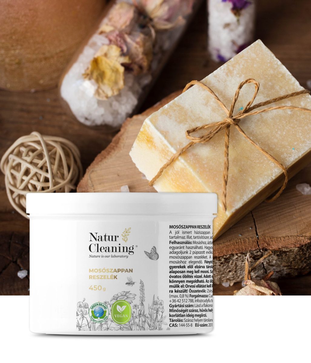 naturcleaning illat, és allergénmentes mosószappan reszelék