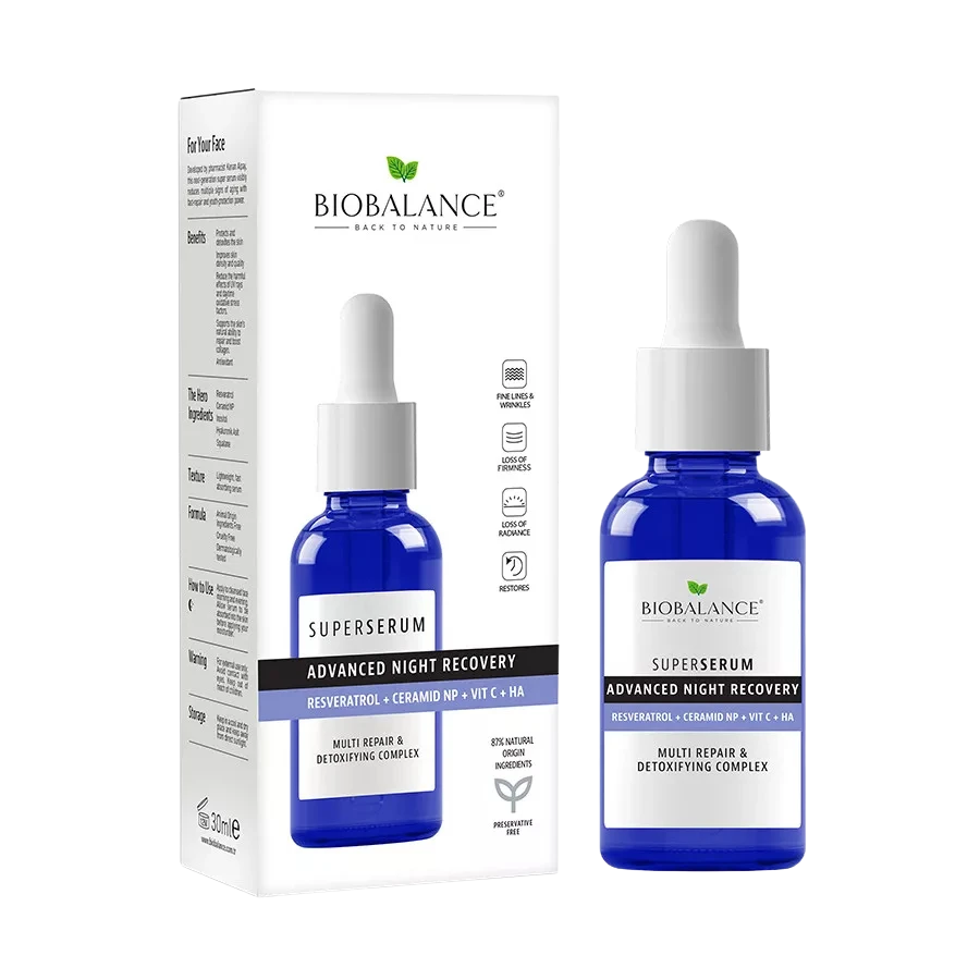 biobalance regeneráló Éjszakai szuperszérum arcra 30ml