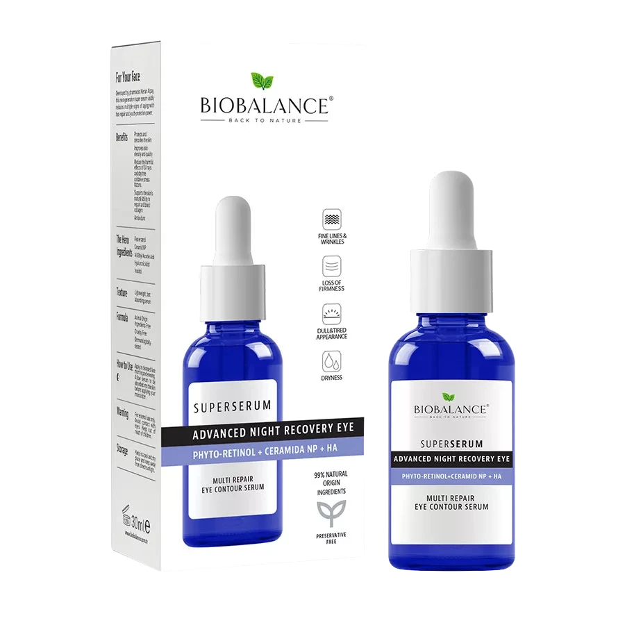 biobalance regeneráló Éjszakai szemkörnyékápoló szuperszérum 20ml