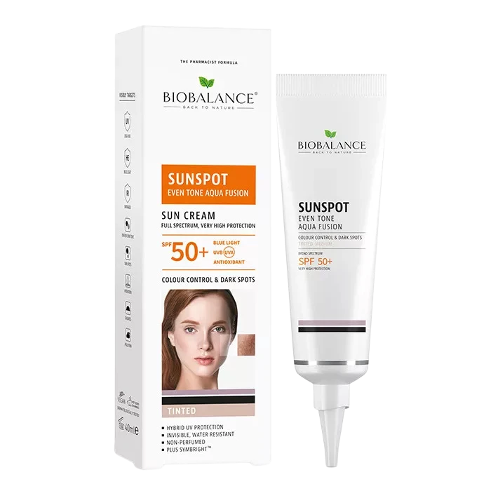 biobalance színezett hidratáló és bőrkiegyenlítő fényvédő arckrém spf50+ 40ml