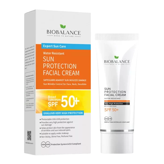 biobalance vízálló fényvédő arckrém spf50+ 75ml