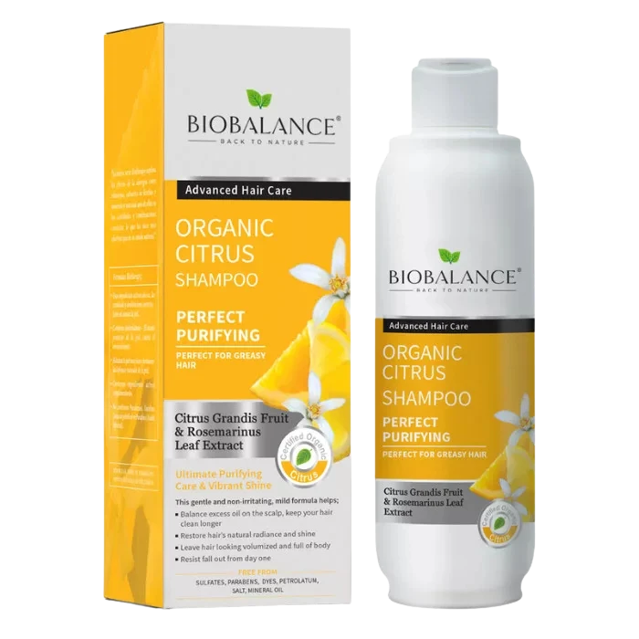 biobalance tisztító sampon bio citrommal zsíros hajra 330ml