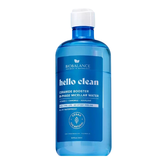 biobalance hello clean ceramide booster kétfázisú micellás víz ceramiddal 500ml