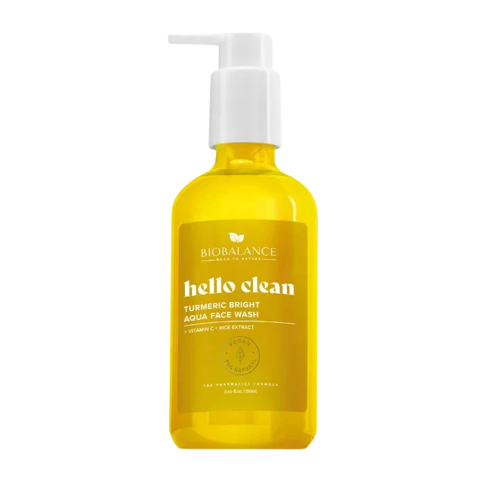 biobalance hello clean ragyogást fokozó arclemosó gél kurkumával 250ml