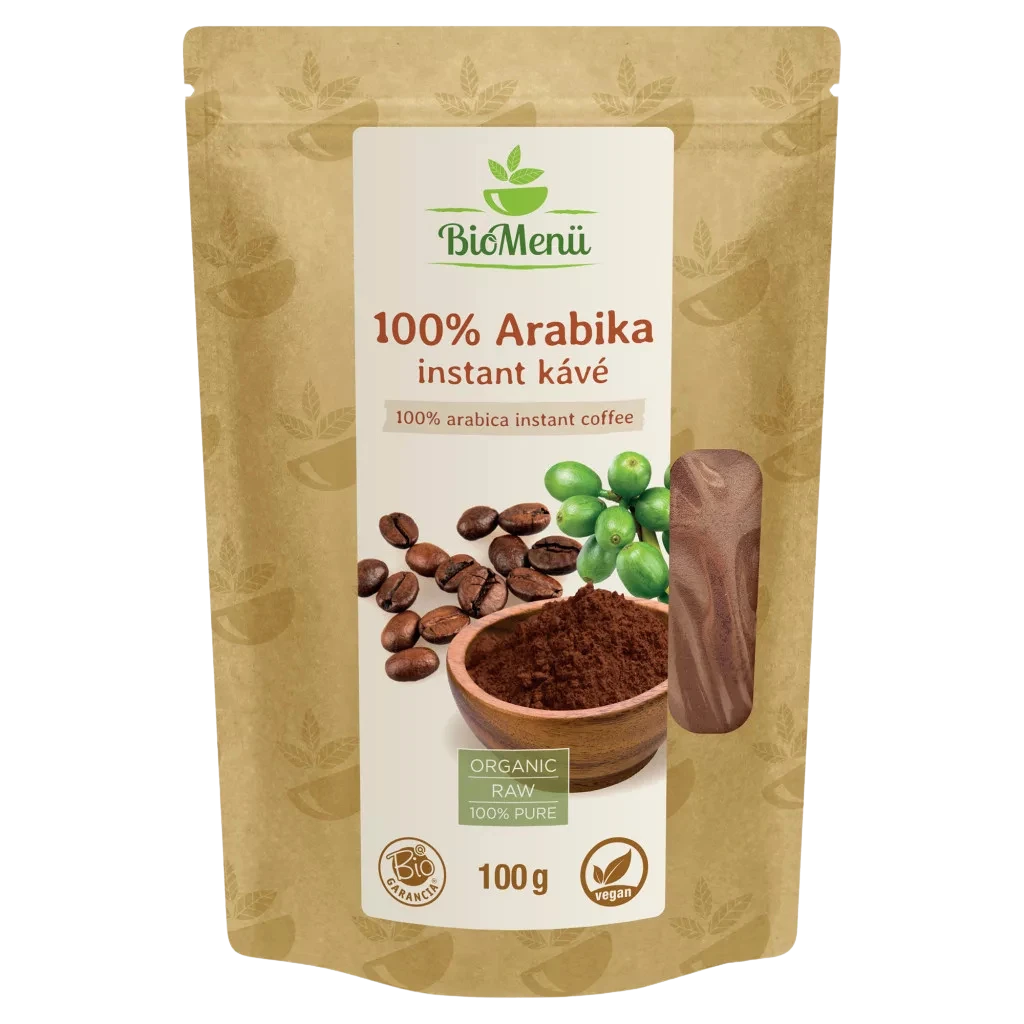 biomenÜ bio 100% arabika instant kávé 100g