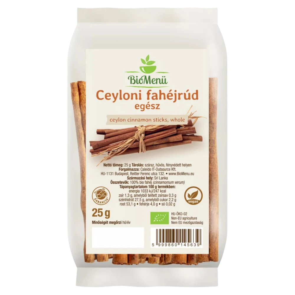 biomenÜ bio ceyloni fahéjrúd egész 50g