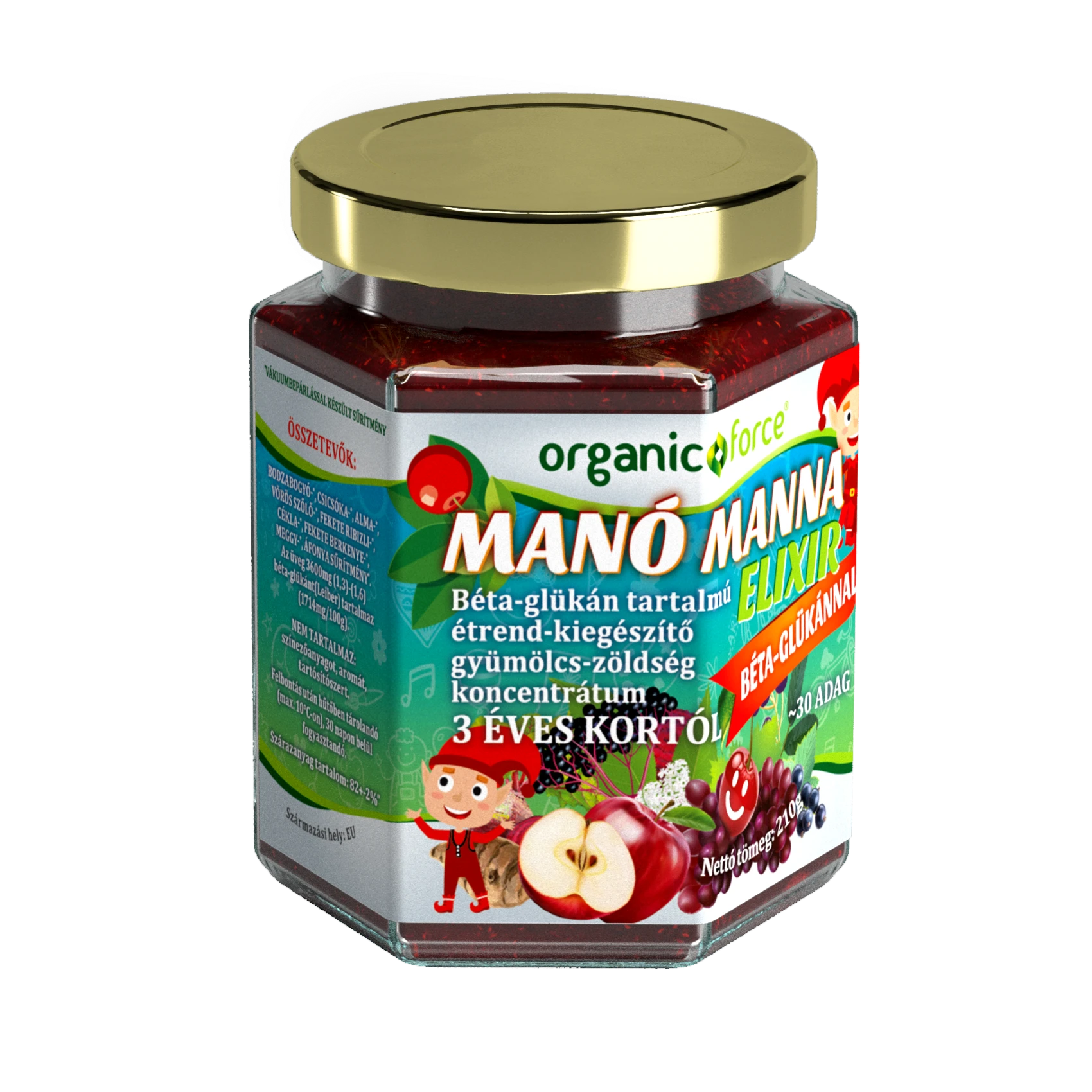 organic force manó manna elixír 210g