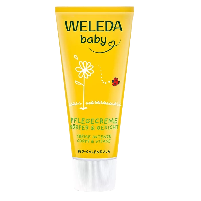 weleda bio körömvirágos natúr babakrém arcra, testre 75ml