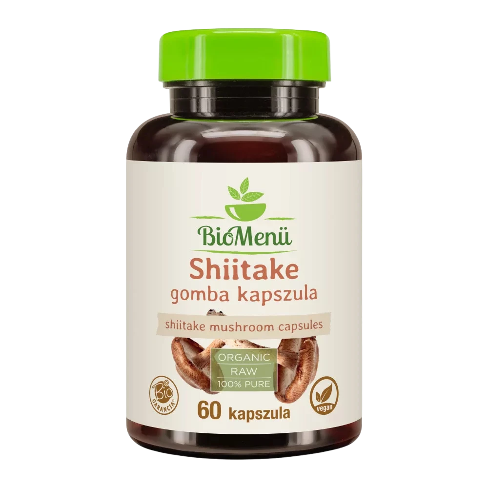 biomenÜ bio shiitake gomba 60db kapszula