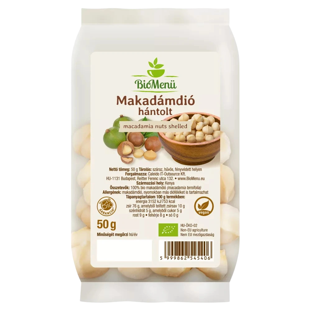 biomenÜ bio hántolt makadámdió 50g