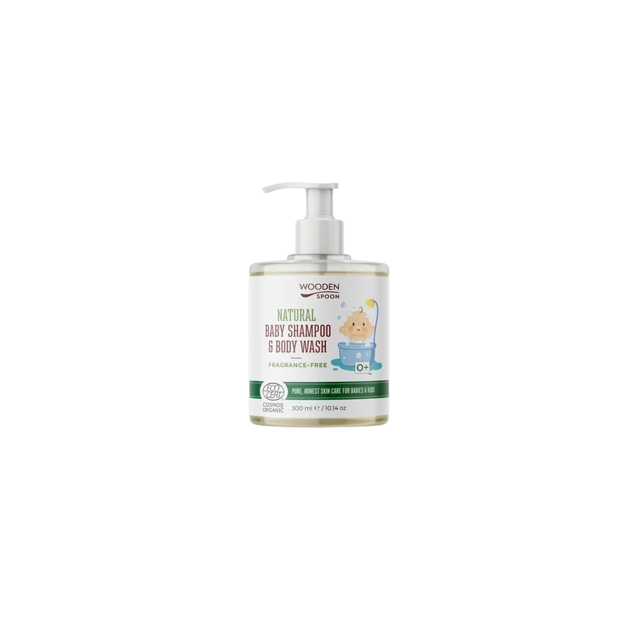 wooden spoon natural baba sampon és tusfürdő illatmentes 300ml