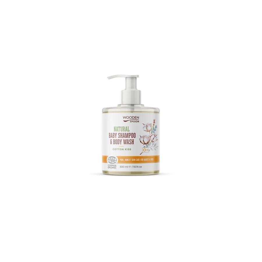 wooden spoon natural baba sampon és tusfürdő cotton kiss 300ml